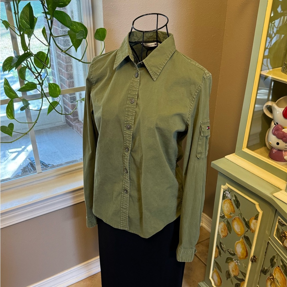 Tommy Hilfiger Khaki Green Casual Shirt